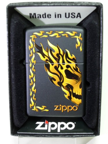 Zippo tattoo flaming - -, nero